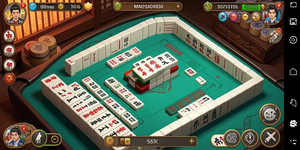 Tampilan gameplay Mahjong yang seru di 66K.