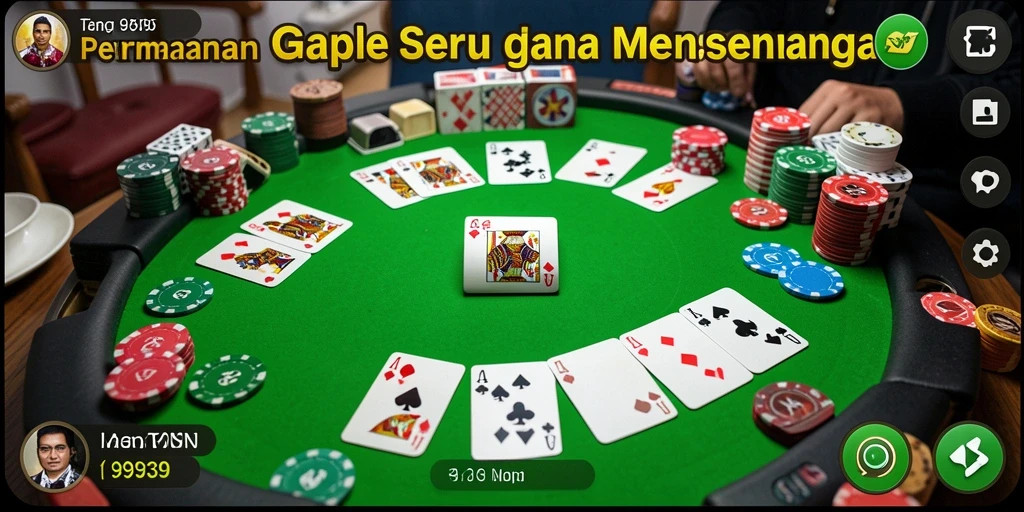 Tampilan gameplay Gaple yang seru dan interaktif.