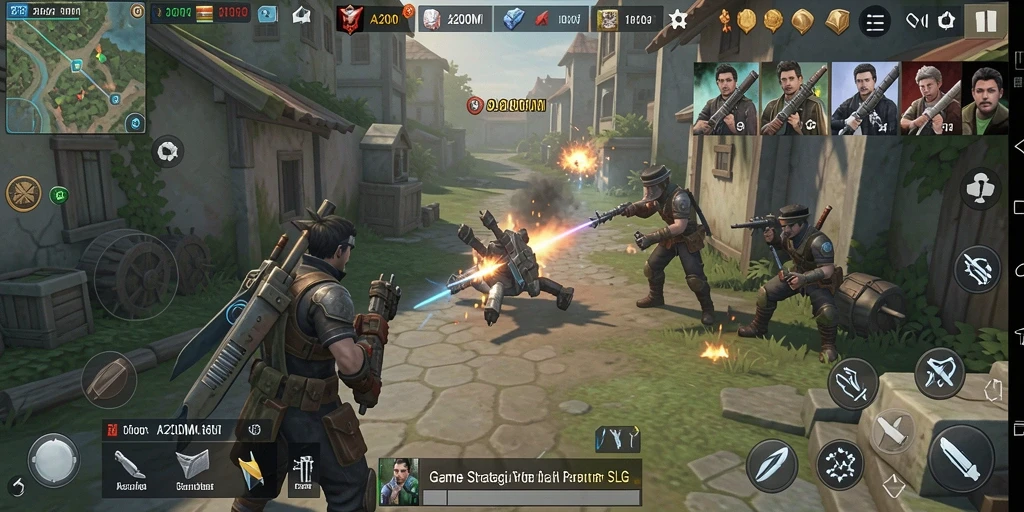 Tampilan screenshot A200M menunjukkan strategi pertempuran yang intens.