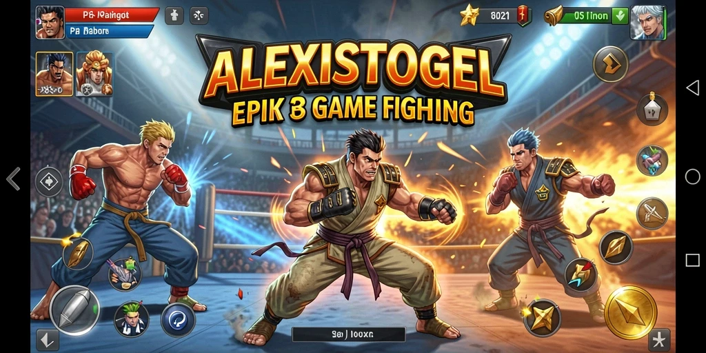Tangkapan layar gameplay ALEXISTOGEL menampilkan aksi pertarungan yang seru.