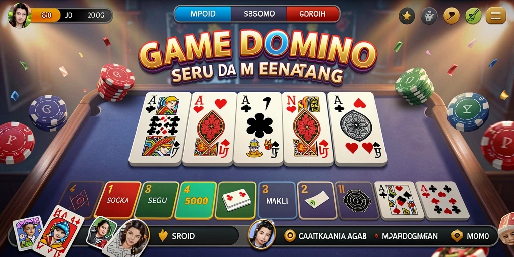 Tampilan gameplay seru di MPOID saat bermain Domino.