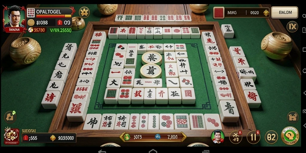 Screenshot OPALTOGEL menampilkan gameplay Mahjong yang menarik dan menyenangkan.
