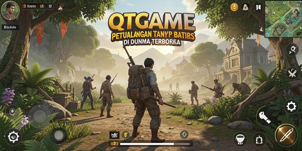 Menampilkan aksi mendebarkan di dunia terbuka QTGAME.
