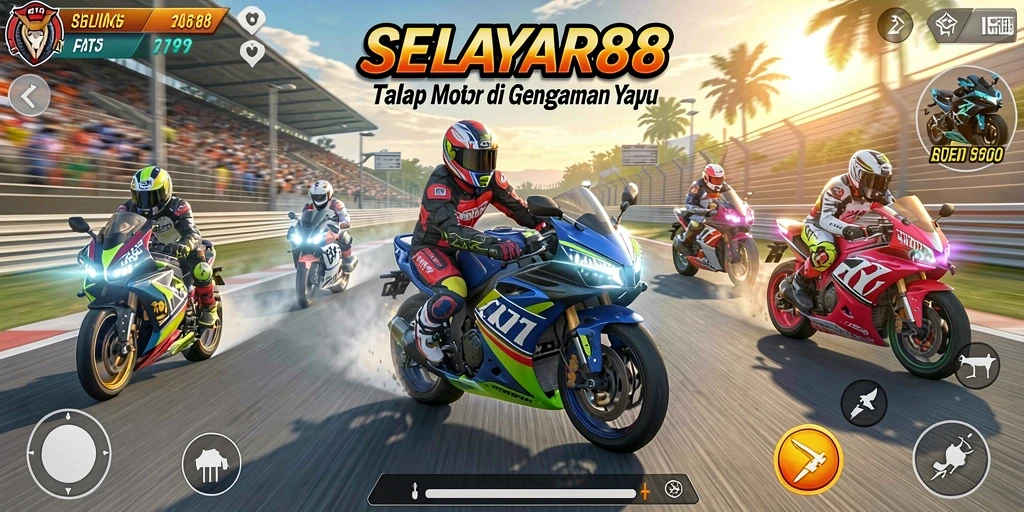 Gameplay seru balap motor di <strong>SELAYAR88</strong> dengan grafis menakjubkan.